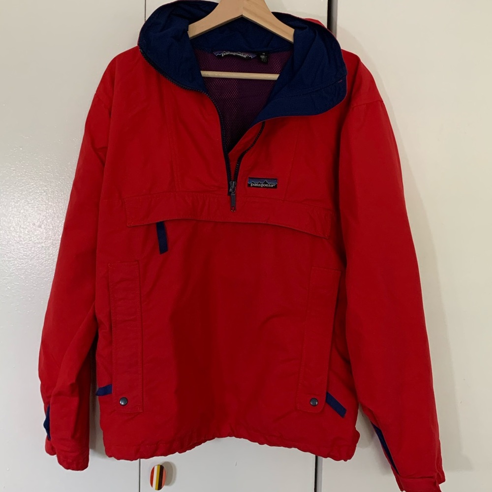 Vintage Patagonia half-zip jacket, Red, sz Small